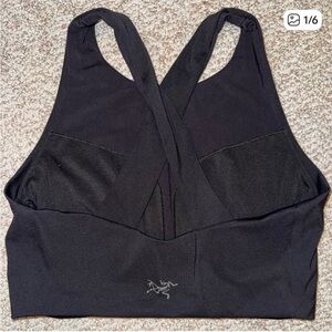 Arc'teryx women’s Black Cross-Strap Performance Sports Bra sz xs/s active